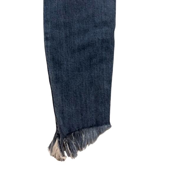 Joe’s The Icon Mid Rise Skinny Ankle Jeans Size 26 Cropped Frayed Asymmetrical - Picture 8 of 10